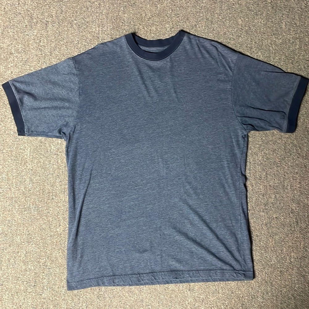 Finish Line Athletics short sleeve shirt, Large, gray, 55% cotton/45% polyester